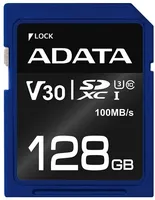 Карта памяти 128Gb AData Premier Pro ASDX128GUI3V30S-R, SD, SDXC Class 10, UHS-I U3