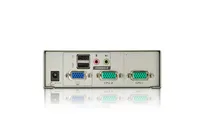 Переключатель ATEN CS-72U-A7, 2 port KVM, (клавиатура USB + мышь USB+ VGA + audio), кабели