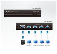 Разветвитель VGA Aten VS134A-A7-G, 1in - 4out
