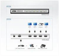 Разветвитель HDMI Aten VS184A-AT-G, HDMI - 4xHDMI