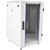 Шкаф коммутационный ЦМО (ШТК-М-18.6.8-1ААА) напольный 18U 600x800мм пер.дв.стекл задн.дв.стал.лист 2 бок.пан. направл.под закл.гайки 270кг серый 655мм 56.1кг 180град. 960мм ШТК-М-18.6.8-1ААА