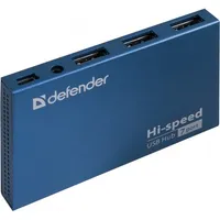 Разветвитель USB Defender Septima Slim, USB2.0, 1in - 7out, БП 83505