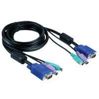 Кабель D-Link DKVM-CB5, PS/2+PS/2+VGA15M, 4.5м., для переключателей