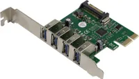 Контроллер USB 3.0, 4-port, ExeGate EXE-314 EX283716RUS, PCI-Ex1