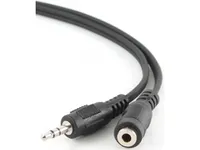 Кабель удлинитель Jack3.5 (M) - Jack3.5 (F), 5м, Gembird/Cablexpert CCA-423-5M черный