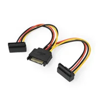 Размножитель питания SATA устройств SATA (M) - 2xSATA (F), 0.15м Gembird/Cablexpert CC-SATAM2F-02, угловые выходные разъемы