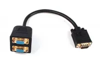 Разветвитель D-SUB (15M) - 2xD-SUB (15F) Gembird/Cablexpert CC-VGAX2-20CM, 20см