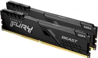 Оперативная память 32Gb Kingston FURY Beast Black KF432C16BB1K2/32, DDR IV, PC-25600, 3200MHz, kit 2x16Gb
