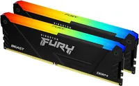 Оперативная память 32Gb Kingston FURY Beast Black RGB KF432C16BB2AK2/32, DDR IV, PC-25600, 3200MHz, kit 2x16Gb