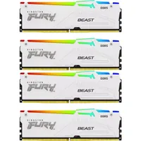 Оперативная память 128Gb Kingston FURY Beast White RGB KF552C40BWAK4-128, DDR V, PC-41600, 5200MHz, kit 4x32Gb