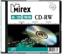 CD-RW диск Mirex 700Mb 12х UL121002A8S (1 шт.)