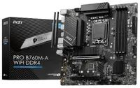 Материнская плата MSI PRO B760M-A WIFI DDR4, LGA1700, (2xHDMI, 2xDP), 4xDDR IV, mATX