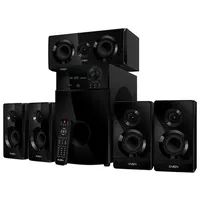 Акустика Sven HT-210, дерево, 5x12Вт + 20Вт, 40Гц-22кГц, ПДУ, черный