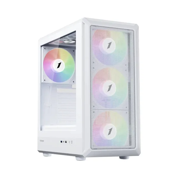 Корпус 1stPlayer AT7 FRGB White (AT7-WH-4FA1-W), без БП, ATX