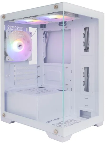 Корпус 1stPlayer MIKU Mi2 White Mi2-WH-3F1-W, без БП, mATX