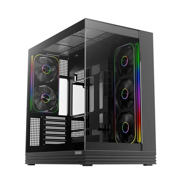 Корпус 1stPlayer OV8 Black (OV8-BK-2FP7R-3-1FP7-2-HUB3), без БП, ATX