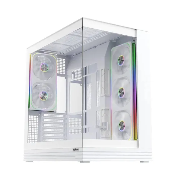 Корпус 1stPlayer OV8 White (OV8-WH-2FP7R-3-W-1FP7-2-W-HUB3), без БП, ATX