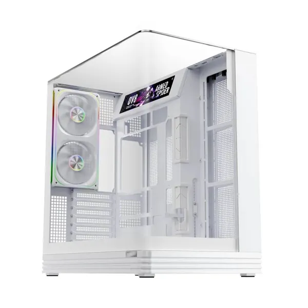 Корпус 1stPlayer OV8S White (OV8S-WH-1FP7R-3-W-1FP7-2-W-HUB3), без БП, ATX
