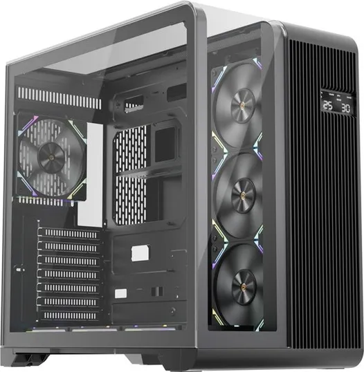Корпус 1STPLAYER RT7 Black (RT7-BK-3FC7R-1FC7), без БП, ATX