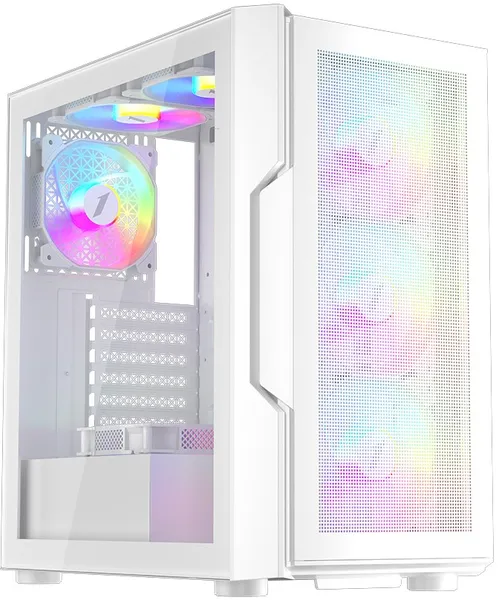 Корпус 1stPlayer T7-P White T7-P-WH-4F1-W, без БП, ATX