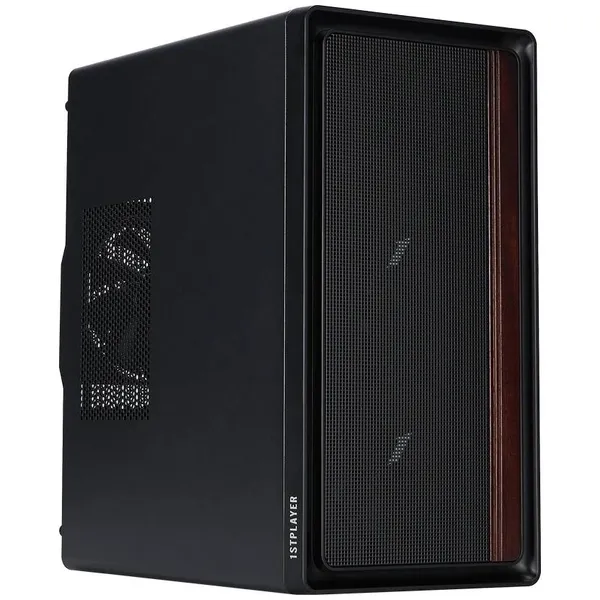 Корпус 1stPlayer WD1 Black (WD1-BK-3F), без БП, mATX