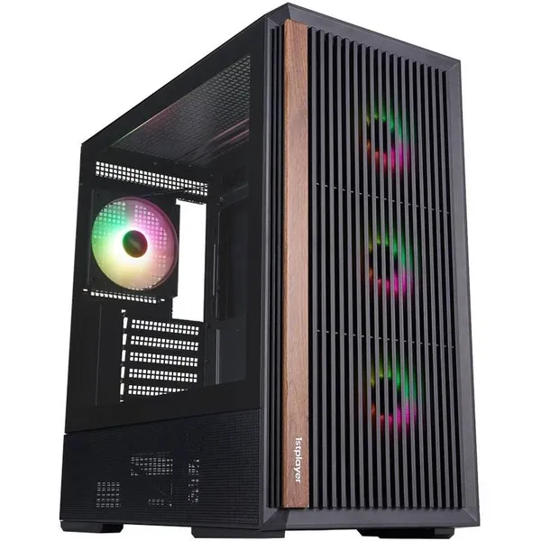 Корпус 1stPlayer WD7 Black (WD7-BK-4FA7-2FA7R), без БП, ATX
