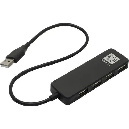 Разветвитель USB2.0 5bites HB24-209BK, черный