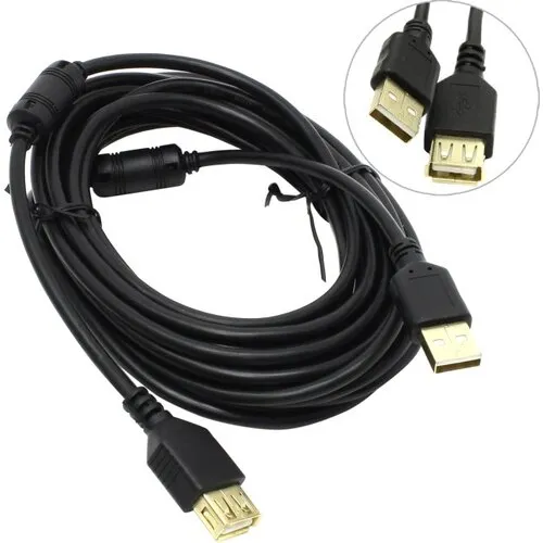 Кабель удлинитель USB2.0 (M) - USB2.0 (F), 5м, 5bites UC5011-050A, черный