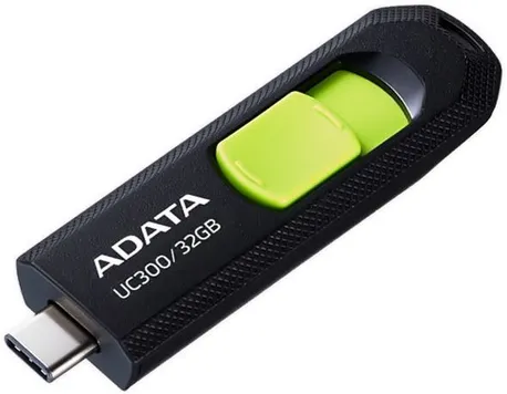 32Gb AData UC300 ACHO-UC300-32G-RBK/GN, USB3.2 Type-C, Black/Green