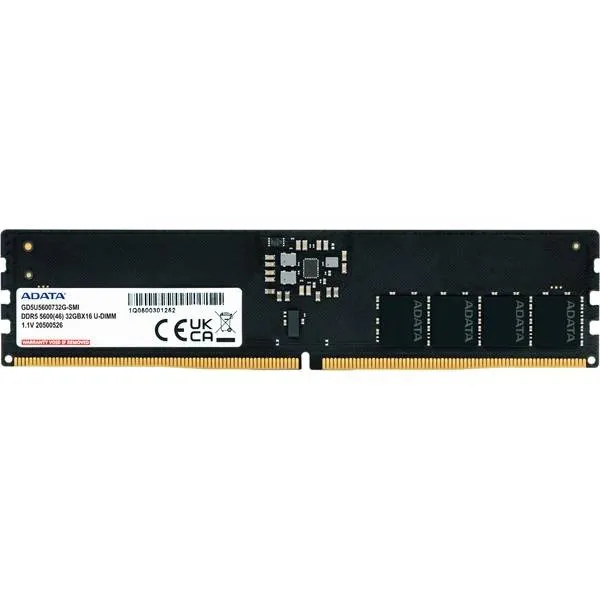 Оперативная память 32Gb AData CUDIMM AD5CU640032G-S, DDR V, PC-51200, 6400MHz