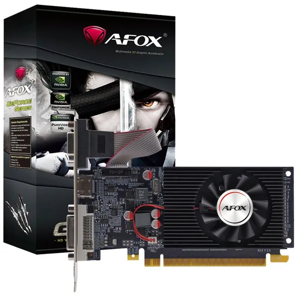 Видеокарта GeForce GT 610, 2Gb GDDR3 64bit, AFox AF610-2048D3L8, RTL