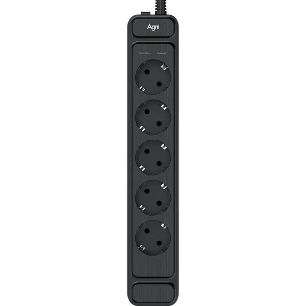 Сетевой фильтр 5м 5 розеток AGNI TP-FS5E-5m-Black, черный