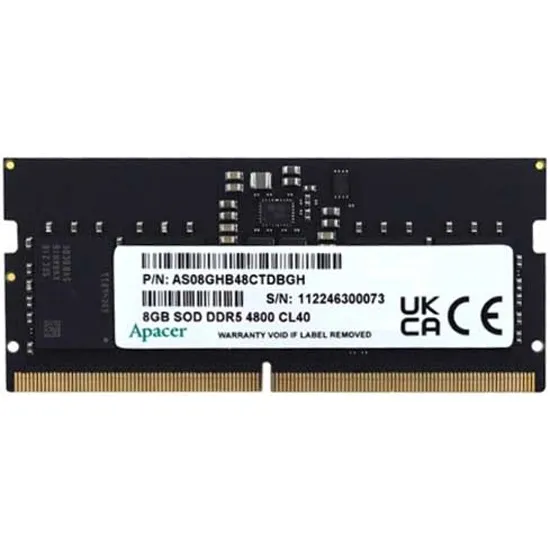 Оперативная память для ноутбука 8Gb Apacer AS08GHB48CTDBGH, SODIMM DDR V, PC-38400, 4800MHz