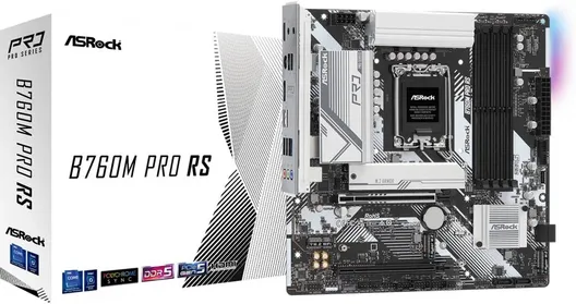 Материнская плата ASRock B760M Pro RS, LGA1700, (HDMI, DP), 4xDDR V, mATX (ТОЛЬКО В СОСТАВЕ ПЭВМ)