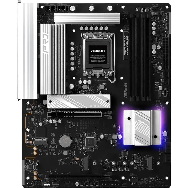 Материнская плата ASRock B860 PRO RS, LGA1851, (HDMI,DP), 4xDDR V, ATX