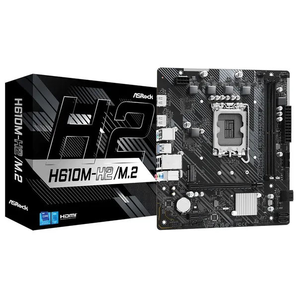 Материнская плата ASRock H610M-H2/M.2, LGA1700, (2xHDMI), 2xDDR IV, mATX