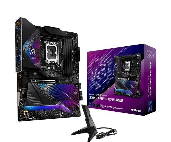 Материнская плата ASRock Z890 Riptide WiFi, LGA1851, (HDMI), 4xDDR V, ATX