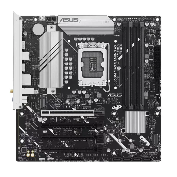 Материнская плата ASUS B860M MAX GAMING AX, LGA1851, (DP), 4xDDR V, mATX