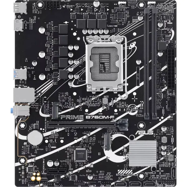 Материнская плата Asus Prime B760M-F, LGA1700, (HDMI), 2xDDR V, mATX