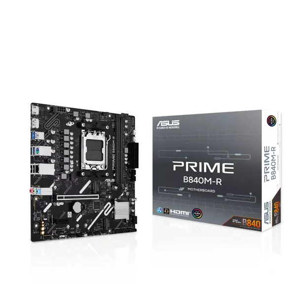 Материнская плата Asus Prime B840M-R, AM5, (HDMI, DP), 2xDDR V, mATX