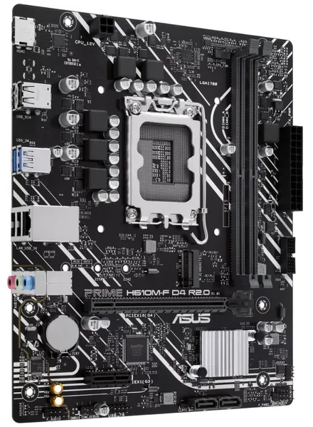 Материнская плата Asus Prime H610M-F D4 R2.0, LGA1700, (HDMI), 2xDDR IV, mATX