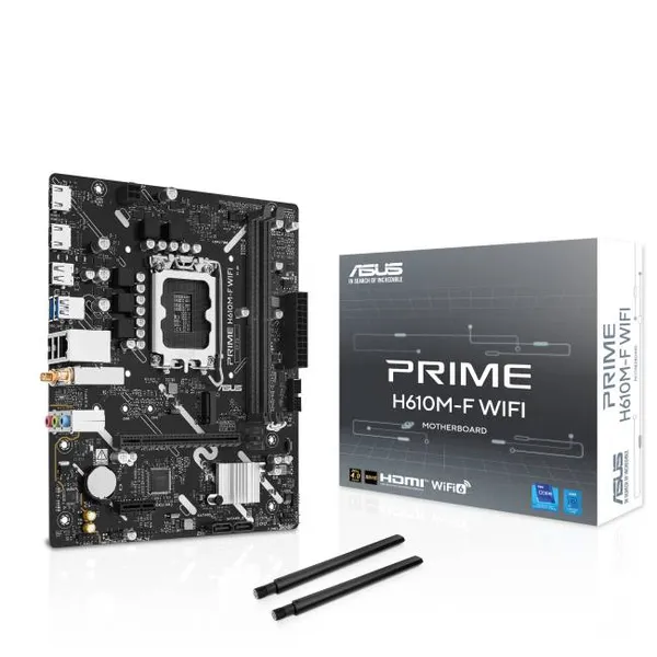 Материнская плата Asus Prime H610M-F WIFI, LGA1700, (2xHDMI), 2xDDR V, mATX