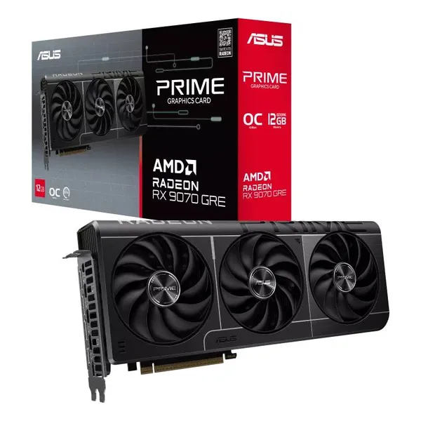 Видеокарта Radeon RX 9070 GRE, 12Gb GDDR6 192bit, ASUS Prime RX 9070 GRE OC Edition 12GB PRIME-RX9070GRE-O12G, RTL