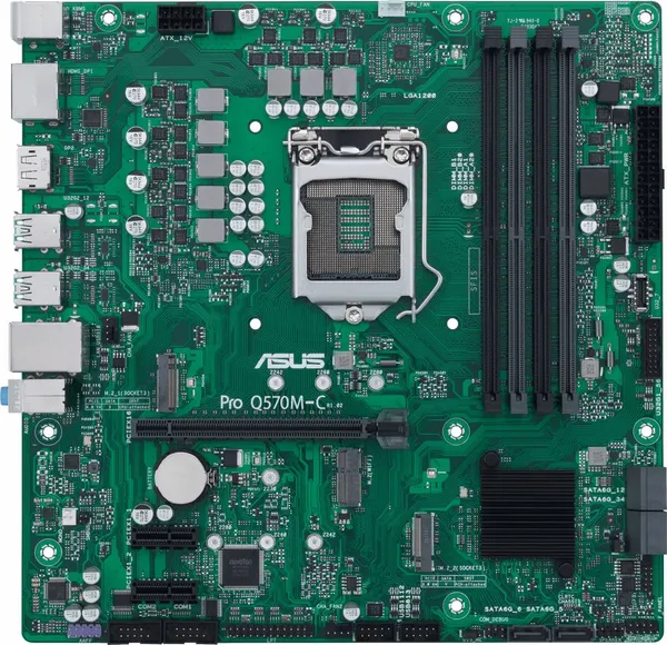 Материнская плата Asus Pro Q570M-C/CSM, LGA1200, (HDMI, DP), 4xDDR IV, mATX