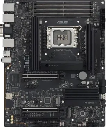 Материнская плата ASUS PRO WS W880-ACE SE, LGA1851, (HDMI,VGA), 4xDDR V, ATX