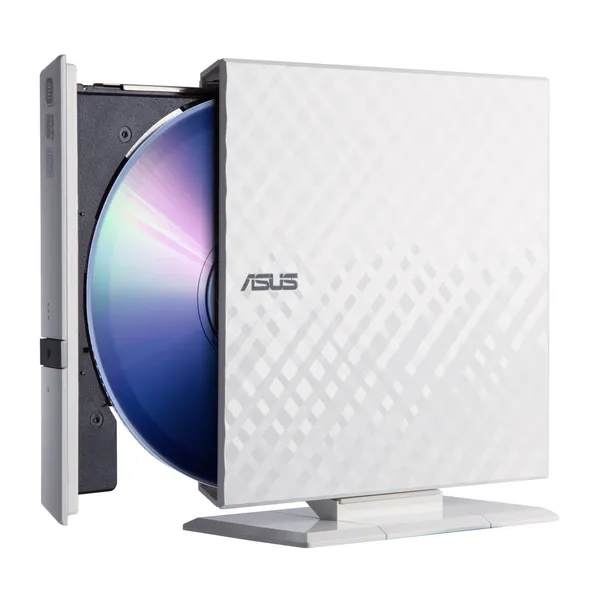 DVDRW Asus SDRW-08D2S-U LITE, slim, USB, белый, питание USB