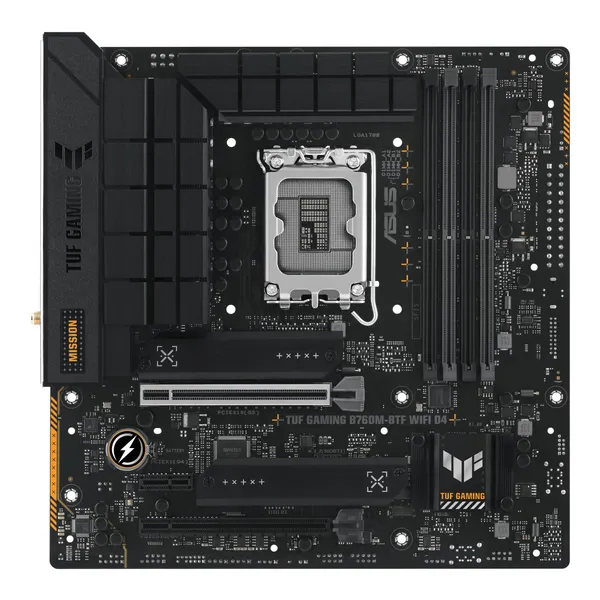 Материнская плата Asus TUF Gaming B760M-BTF WIFI D4, LGA1700, (HDMI, DP), 4xDDR IV, mATX