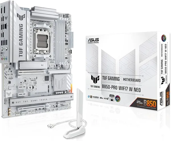 Материнская плата Asus TUF GAMING B850-PRO WIFI7 W NEO, AM5, (HDMI, DP), 4xDDR V, ATX