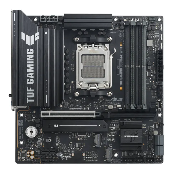 Материнская плата Asus TUF GAMING B850M-E WIFI, AM5, (HDMI, 2xDP), 4xDDR V, mATX