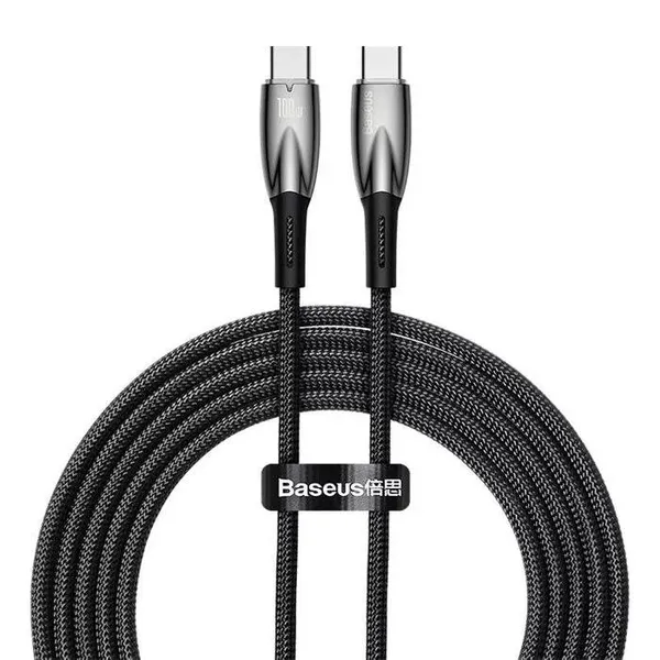 Кабель USB2.0 Type-C (M) - USB2.0 Type-C (M), 2м, Baseus CADH000801, черный